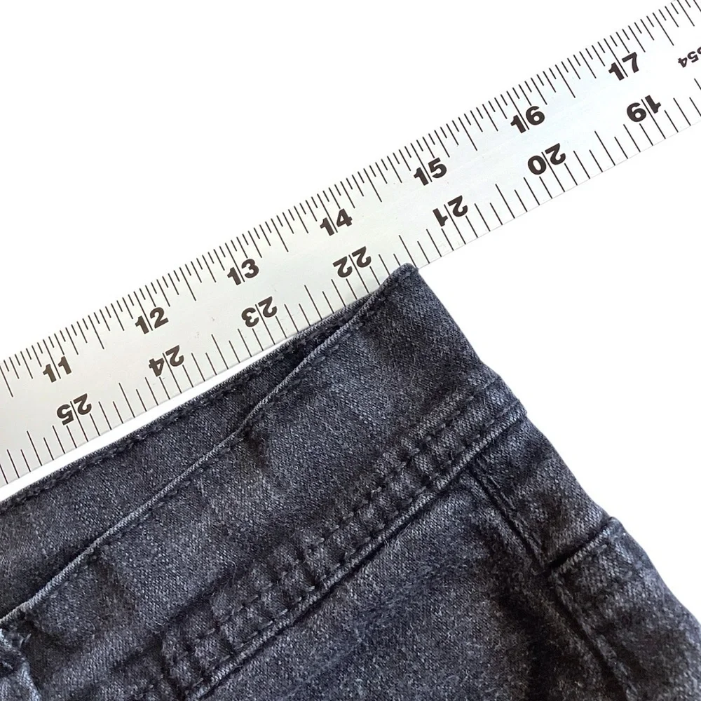 Vintage Y2K 90s Hannah Black Wash‎ High Rise Denim Bermuda Shorts Size 10